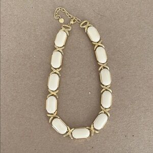 Talbots Elegant Gold and Cream Necklace